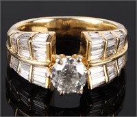 1.73CTW SI2 DIAMOND 18K GOLD WEDDING RING (IGL)