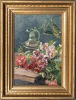 19th c. Still Life Oil Signed illegible S. Loy ?