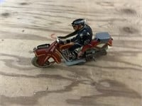 Tin toy, police bike
