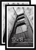 Americanflat 12x18 Picture Frame in Black, 2 Pack