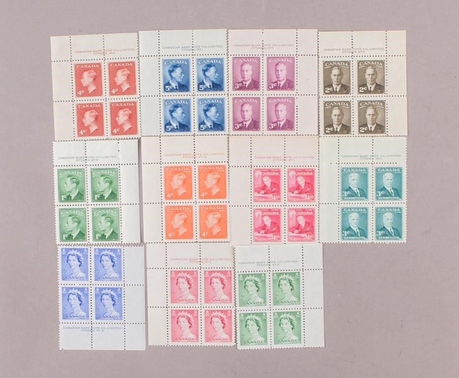 1949 - 1953 Canada Stamp Collection 44pc