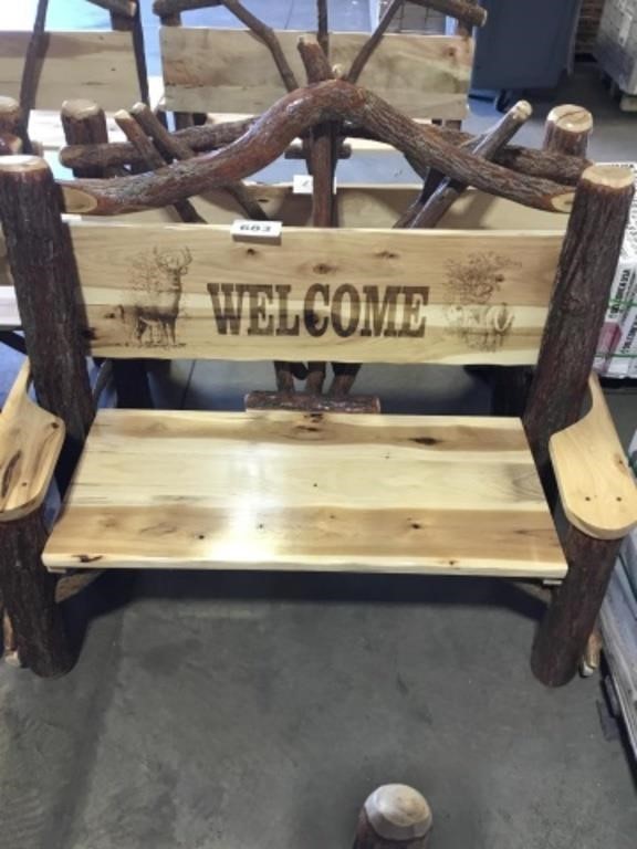 Sassafras Bench w/ Deer Welcome Design