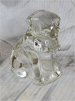 FEDERAL GLASS CLEAR GLASS MOPEY DOG POOCH