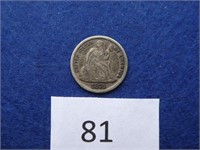 1876 cc Seated dime