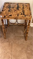Bamboo table. Height approximately 23 1/2”. Width