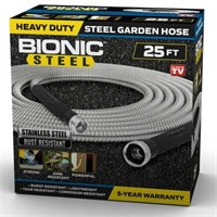 25'  Bionic Steel Garden Hose 304 Stainless  Flexi