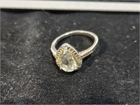 Pear Cut .925 Silver Ring