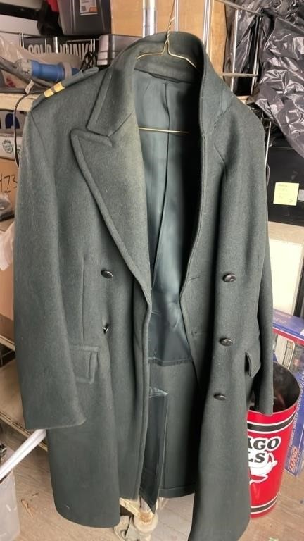 Dark Green Canada Military Overcoat Jacket