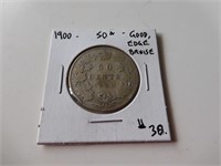 1900 Canada Silver 50 Cent Coin