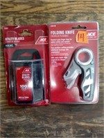 ACE Folding Utility Knife & 100-pk Blades