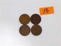 4- Indian Head pennies 1888 1906 1903 1893