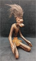 Primitive Carved Wood Tribal Man Statue