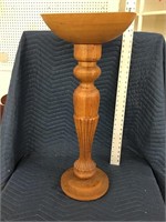 Vintage Wood Needlework Sewing Stand Wood Bowl on