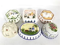 (6) Decorated Ceramic Molds