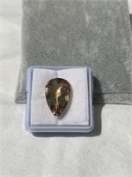 Gold Sapphire Tear Drop Cut Stone
