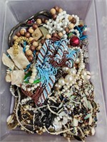 Lot of costume jewelry necklaces,  bracelets,