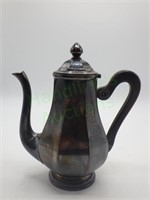 Vintage Metal Teapot with Hinged Lid