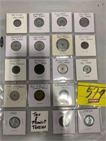 SHEET OF TAX & TRANSIT TOKENS OF ALL KINDS