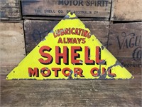 Original Shell Motor Oil Triangular Enamel Sign