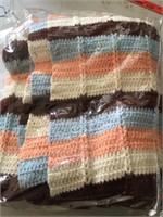 Crocheted twin blanket
