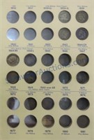Indian cent album, 36 coins
