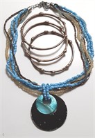 MULTI STRAND NECKLACE WITH BRACELETS