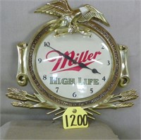 Miller High Life Clock with Eagle