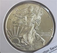 2012 SILVER American Eagle GEM BU