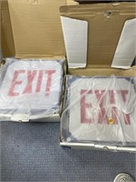 2 LSI Industries Exit Signs in Box
