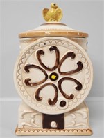 Ceramic Coffee Wheel Grinder Cookie Jar