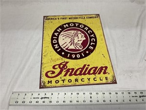 Indian motorcycle sign, metal