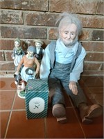 Elderly People Figurines and Doll
