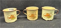 (3) MONTERAY WARE WESTERN COFFEE CUPS