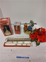 Holiday Bells, Statue Candles and Holder