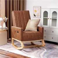 VECELO Rocking Chair Nursery Upholstered Modern Gl