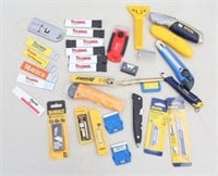 Large Assortment of Utility Knives and Box Cutters