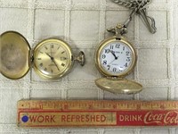 POCKET WATCHES- ONE WITH ENGRAVED HUNTER