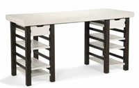 Etna multi use table white concrete top w/