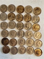 APPROX. 30 MIXED DATES OF KENNEDY HALVES