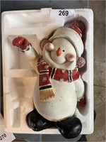 Snowman Figurine, about 12" (nose broken) and