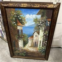 Framed Landscape Painting on Canvas