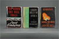 3 vols. Hemingway. Inc: For Whom... 1st eds.