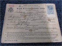 WWII RATION BOOK