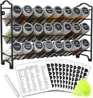 SWOMMOLY Spice Rack Organizer with 24 Empty Round