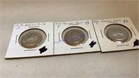 3 Proof quarters, 1978-1980, S mint