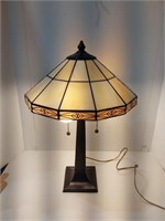 Stain Glass Brass Base Table Lamp  U16A