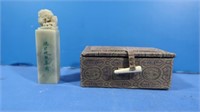 Vintage Chinese Shoushan Stone Figurine w/Box