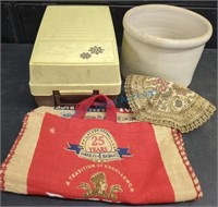 Vintage insulated box crock and more