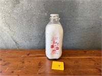 Vtg Purvin's Half & Half Milk Bottle