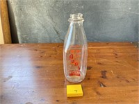 Vtg Bush Dairy Farms Milke Bottle